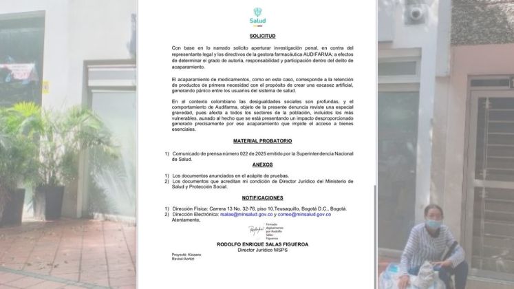 Denuncia del Ministerio de Salud contra Audifarma