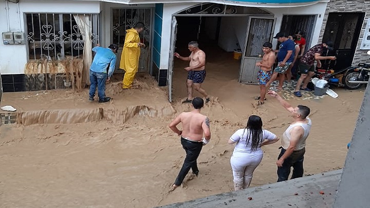 Autoridades hacen seguimiento a emergencias por lluvias en Ocaña./Foto: cortesía