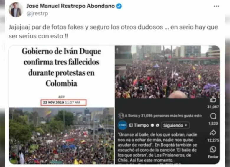 Fotos falsas marchas. 