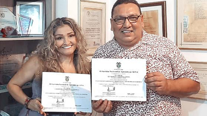 Carmen Rodríguez se ha venido preparando junto a su esposo Iván Tarazona. /Facebook.