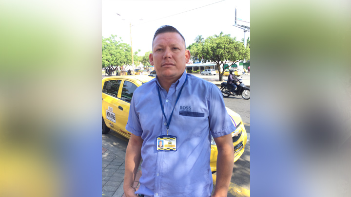 Juan Carlos Bastos Representante del gremio de taxistas