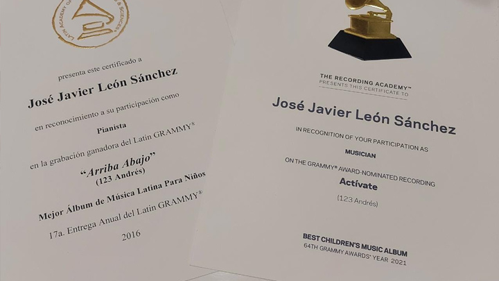 Reconocimiento de los premios Grammy./Cortesía. 