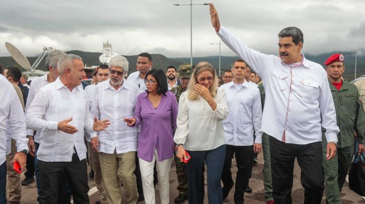 El presidente Nicolás Maduro estuvo en el puente de Tienditas./Foto cortesía