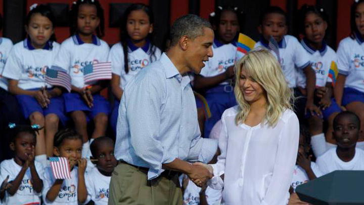 Obama y Shakira. Foto: El Universal