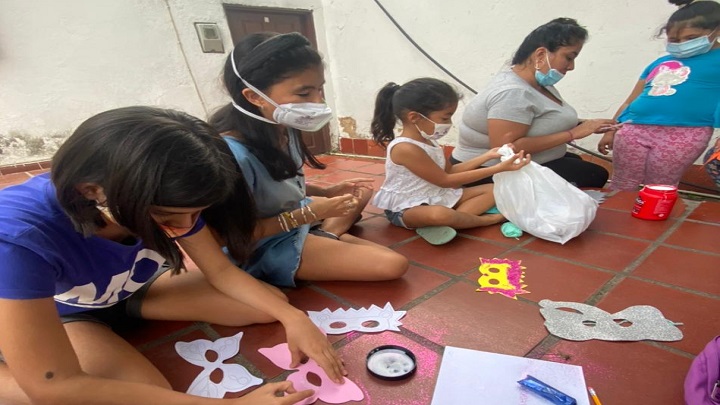 Los niños son incentivados además con actividades lúdicas./Foto: cortesía