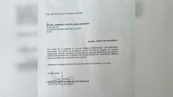 Renuncia Camilo Rodríguez