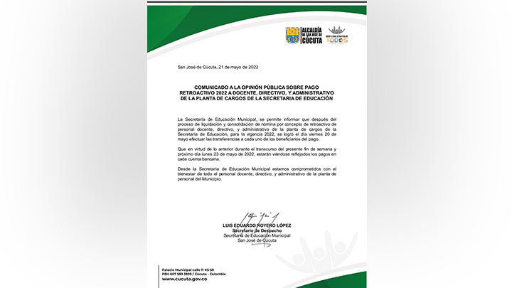 Secretaría de Educación.