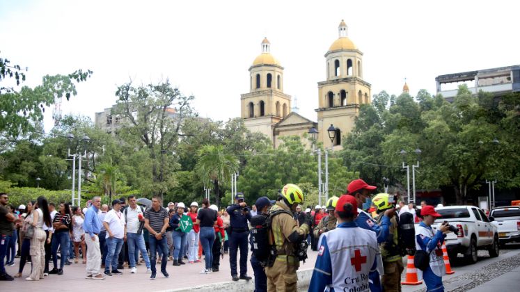 Simulacro en el parque Santander
