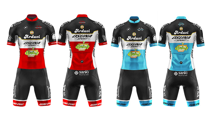 Así lucirá el equipo B (Rojo) y A  (Azul) de CorpoYáñez.