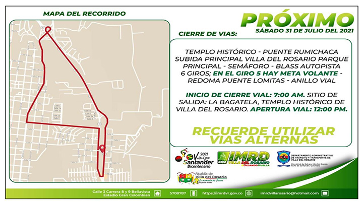 Vías cerradas Villa del Rosario
