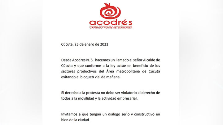 Comunicado Acodrés