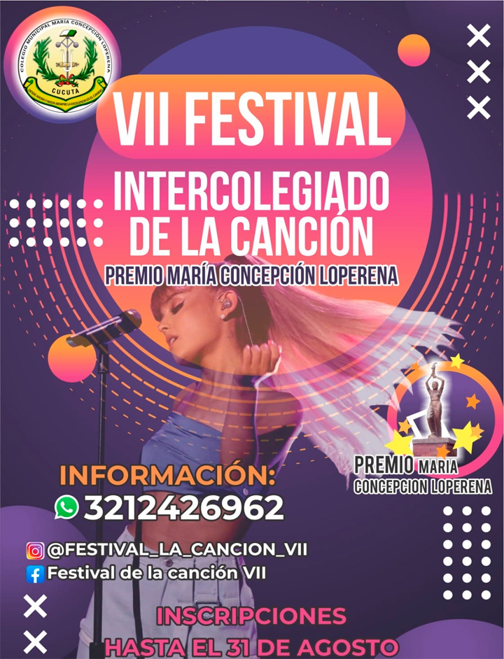 Afiche promocional del Festival de la Canción
