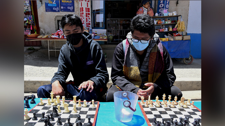 Ajedrez en Bolivia./AFP