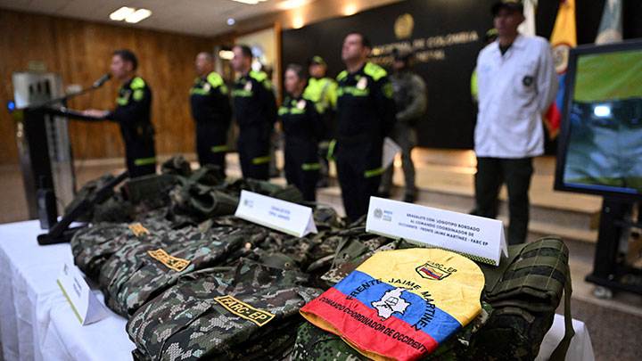 La Policía decomisó 33 fusiles a disidentes de Farc./Foto: AFP