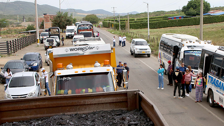 Protesta de arroceros. / Foto Carlos Ramírez-La Opinión