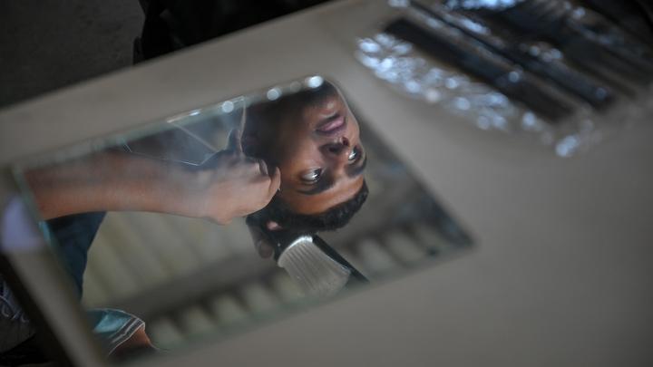 Barberos en Caracas./AFP 