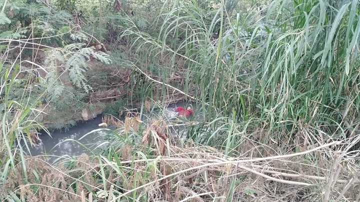 En un canal de aguas negras hallaron un cuerpo.