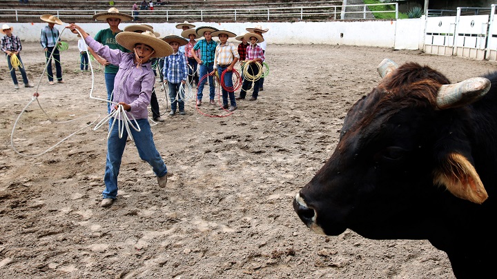 Escuelas de charrería: el arte de dominar lazos y bestias crece en México./Foto: AFP