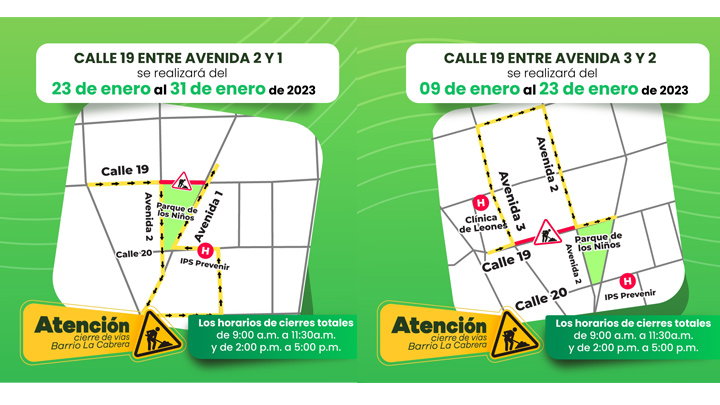 Vías barrio La Cabrera. 