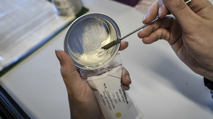 Cocaína en laboratorio./Foto: AFP