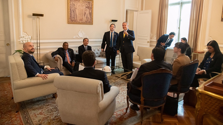 Duque se reunió con la delegación de Biden./Foto: Colprensa