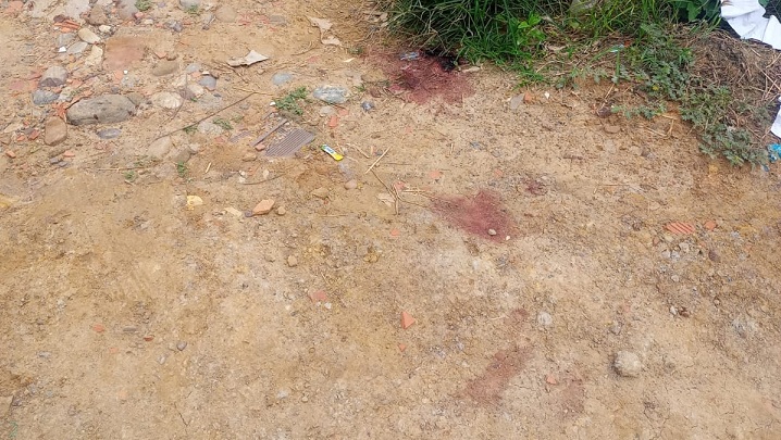 La sangre de la víctima.