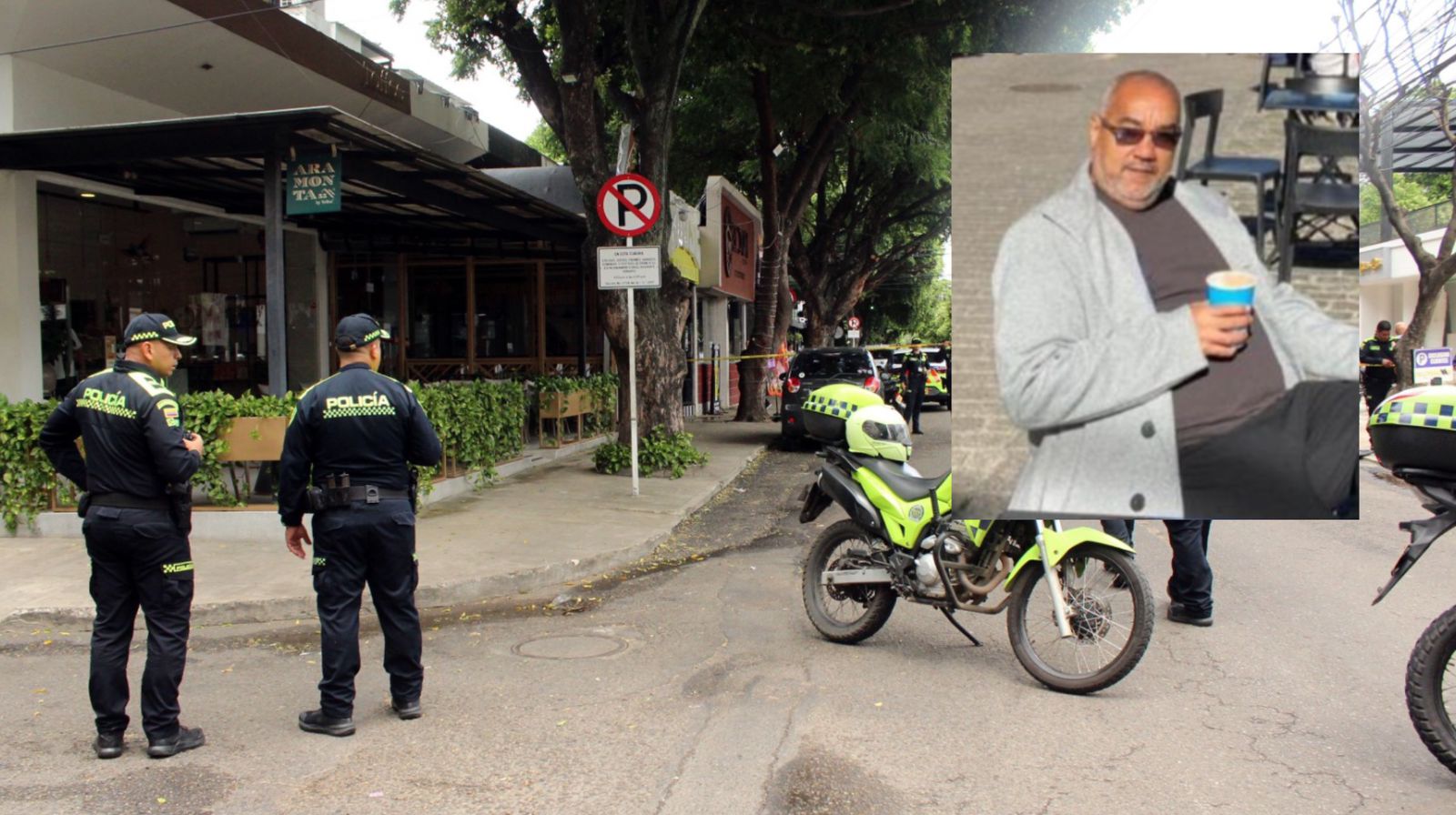 César Flórez fue asesinado en una cafetería del barrio Los Caobos.