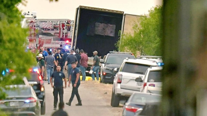 Hallan 46 migrantes muertos en un camión en Texas./Foto: internet