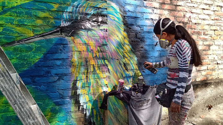  Fueron dispuestos 25 espacios para el festival de muralismo.
