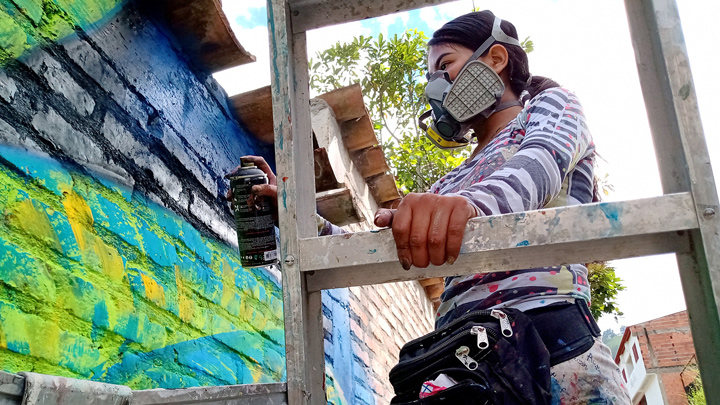  Fueron dispuestos 25 espacios para el festival de muralismo.