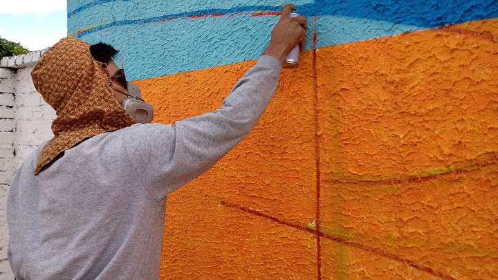  Fueron dispuestos 25 espacios para el festival de muralismo.