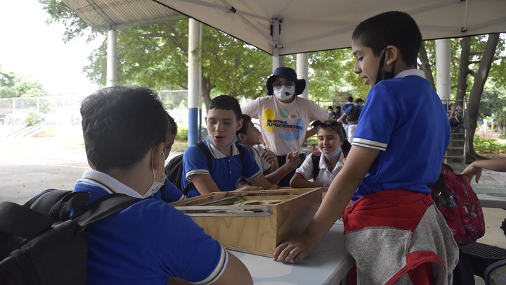 Museo móvil recorrió cuatro colegios de Cúcuta./Foto: Pablo Castillo - La Opinión 