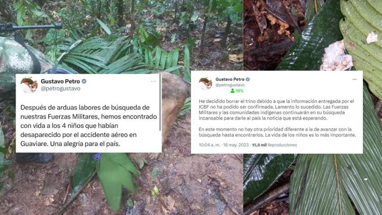Petro se disculpó y borró el trino con el que anunció el rescate de los niños en Guaviare