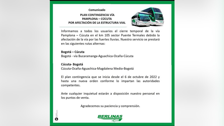 Plan de contingencia./Cortesía. 