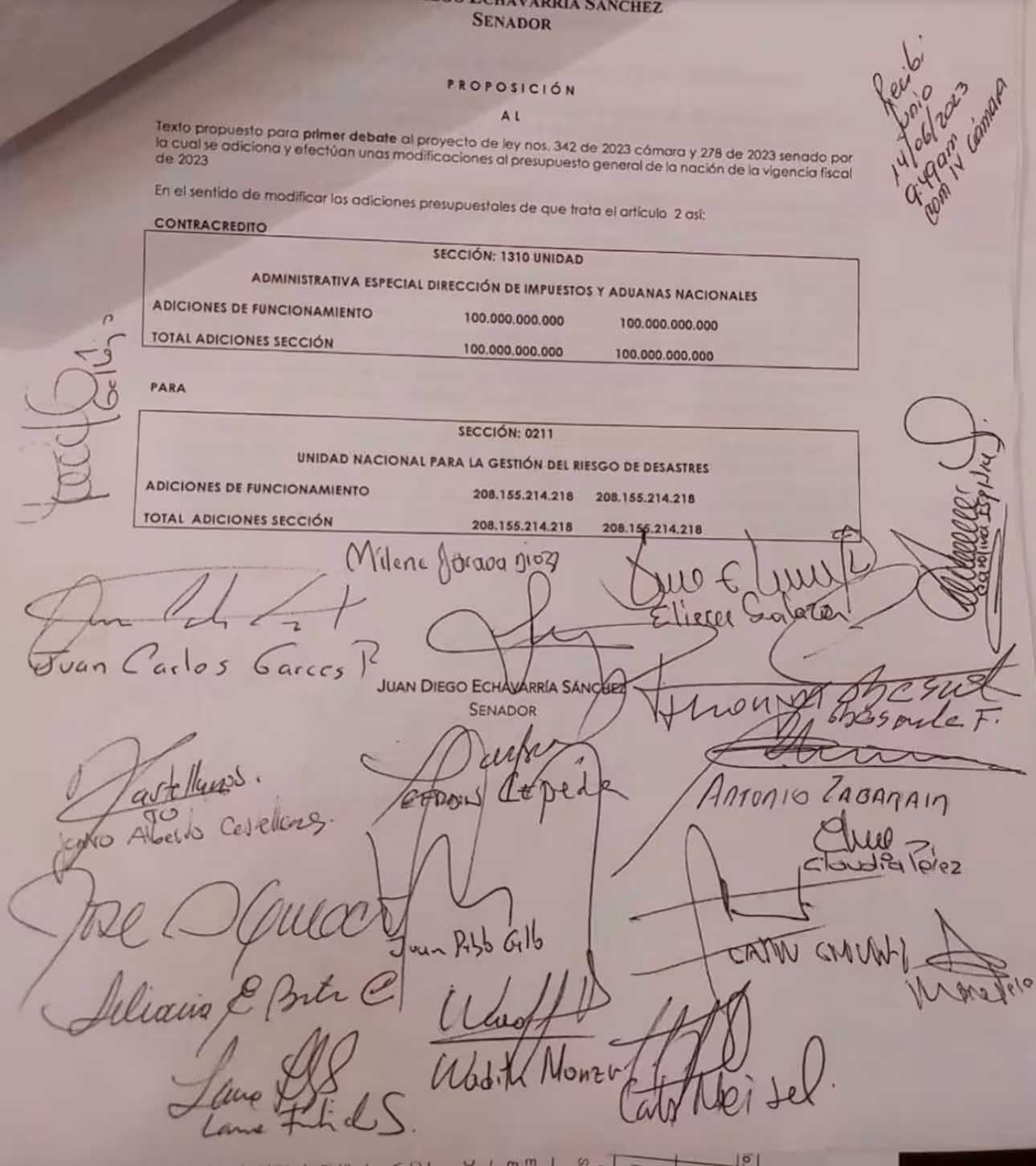 Proposición. Foto @progresistascol