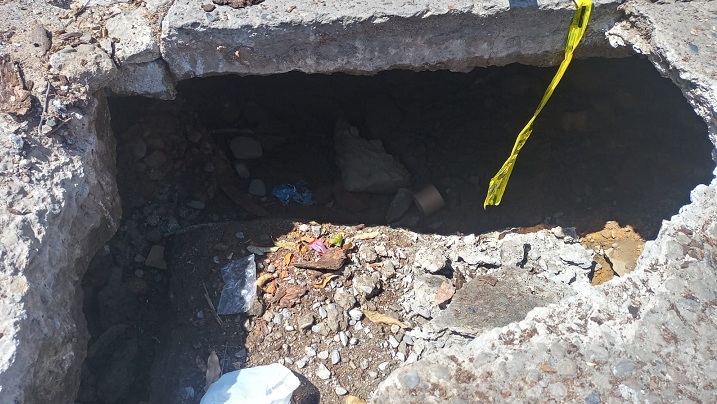  Las personas creen que dentro de los cráteres podría caber un niño, por lo que hay miedo que ocurra un accidente de tránsito allí.