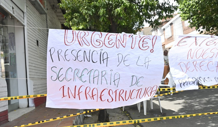 Protesta de los habitantes de El Páramo.