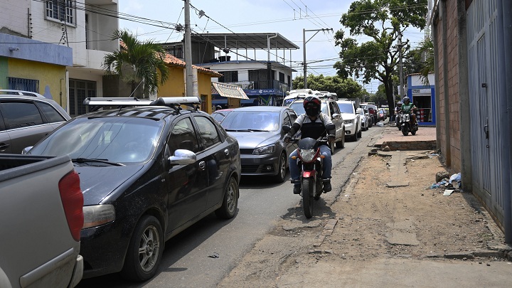 Los trancones en la avenida 3 de San Luis