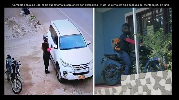 Con esta camioneta cometieron el atentado.