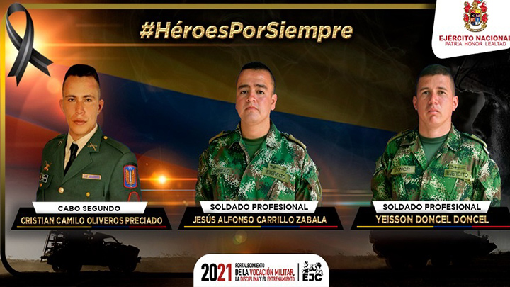 militares muertos teorama