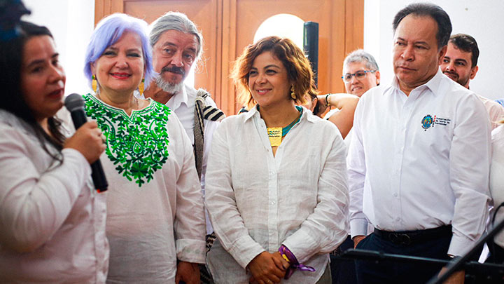 La senadora Gloria Flórez, la ministra Jhenifer Mojica y el gobernador William Villamizar./ Foto Cortesía