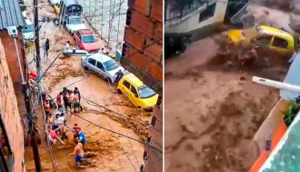 Emergencias tras aguacero en Medellín