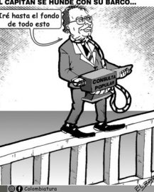 El capítan se hunde con su barco