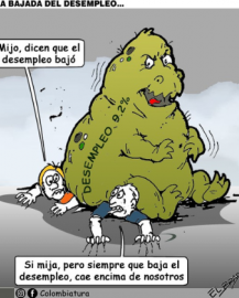 La bajada del desempleo...