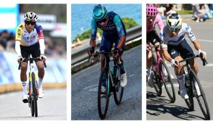 Egan Bernal, Santiago Buitrago y Einer Rubio. 