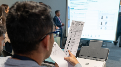 La Registraduría hizo simulacro al proceso electoral del ocho de marzo. 