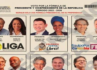 Tarjetón electoral.