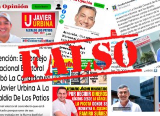 En los últimos días las redes estuvieron inundadas de montajes sobre  supuestas noticias que comprometían a candidatos, usando la imagen de medios como La Opinión./ Foto La Opinión