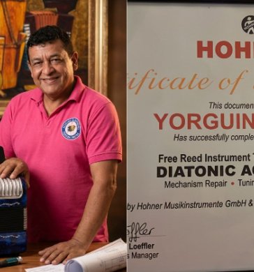 El cucuteño que afinó sueños: Yorguin Pineda fue certificado por Hohner Alemania.