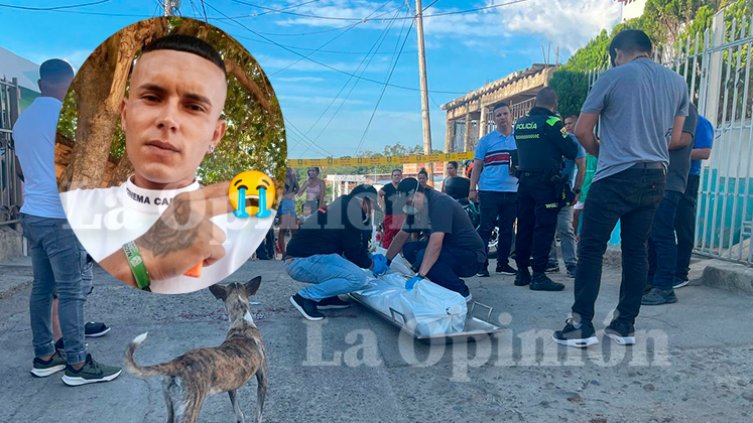 El crimen ocurrió en plena  vía del barrio El Desierto.  El jove recibió varios impactos./ Foto Cortesía